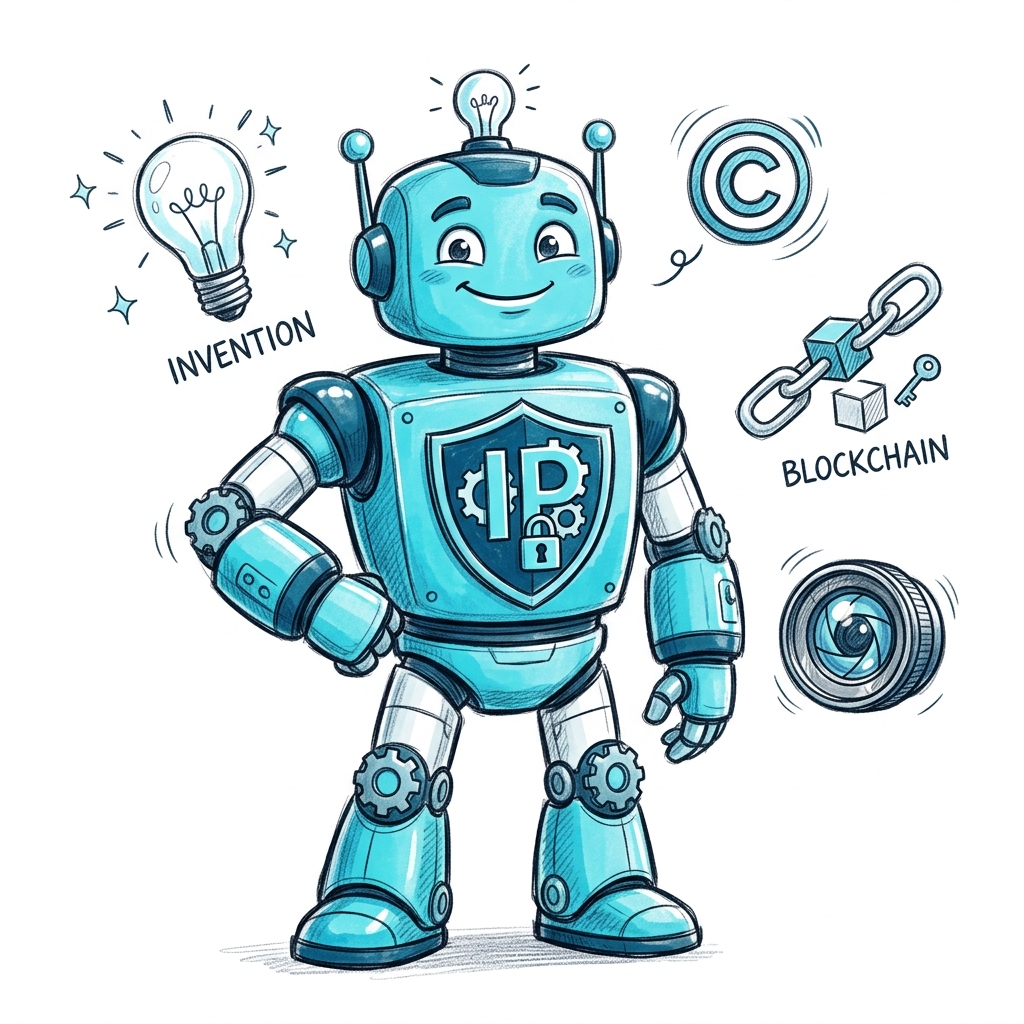 IPChain Robot Mascot — Bảo vệ Tài sản Trí tuệ